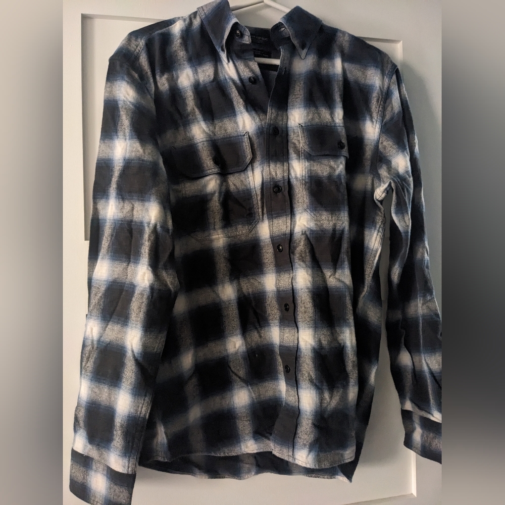 Banana Republic NWT 100% cotton flannel plaid overshirt size M